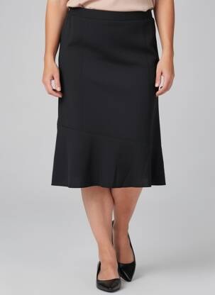 Jupe mi-longue stretch noir GUY DUBOUIS femme