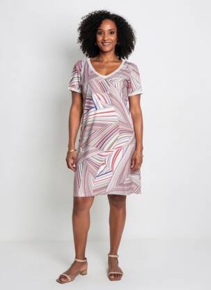 Robe courte manches courtes manches courtes rouge LO! LES FILLES femme