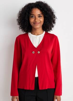 Gilet manches longues stretch rouge MARIA BELLENTANI femme