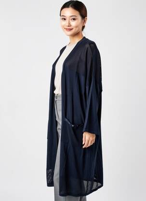Gilet manches longues stretch bleu JOSEPH RIBKOFF femme