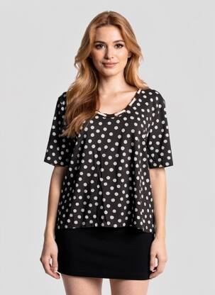 T-shirt stretch manches courtes noir ANANKE femme