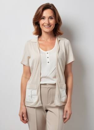 Top manches courtes manches courtes beige MERI & ESCA femme