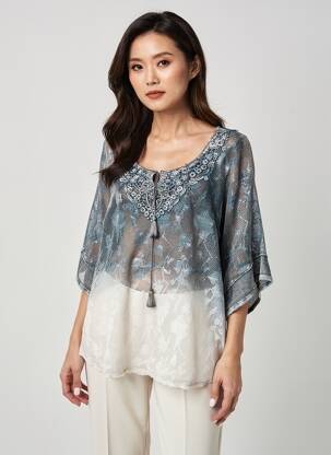 Top manches longues manches longues gris MERI & ESCA femme