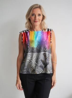 Top stretch manches courtes noir MERI & ESCA femme