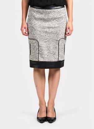 Jupe mi-longue taille haute gris MERI & ESCA femme