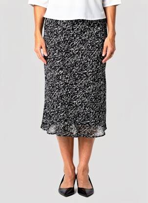 Jupe mi-longue taille normale noir GUY DUBOUIS femme