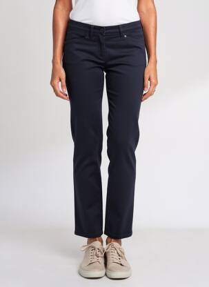 Pantalon droit stretch taille normale bleu TONI femme