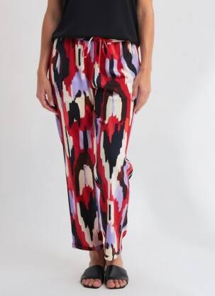 Pantalon droit taille élastique taille normale rouge LOLA CASADEMUNT femme