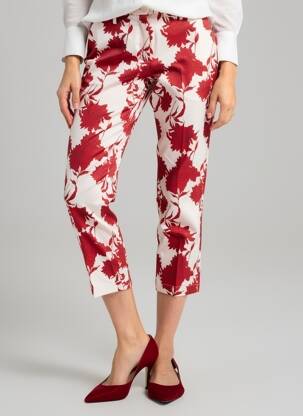 Pantalon 7/8 stretch taille normale rouge GARDEUR femme
