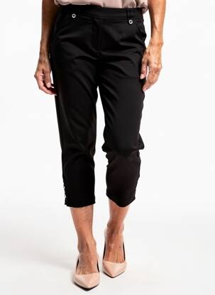 Pantalon 7/8 stretch taille normale noir DOLCEZZA femme