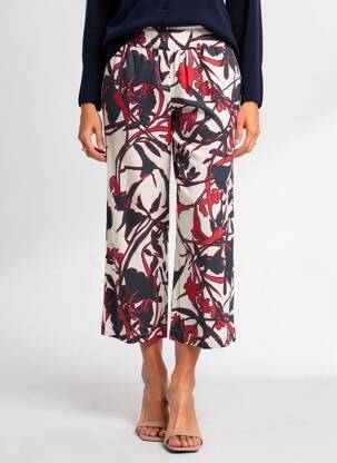 Pantalon 7/8 taille élastique taille normale bleu MARIA BELLENTANI femme