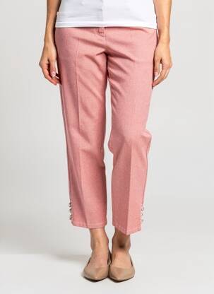Pantacourt stretch taille basse rouge TONI femme