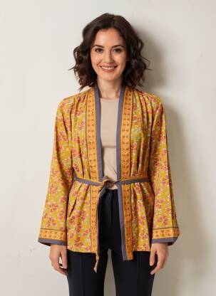 Veste kimono manches longues vert DAMART femme
