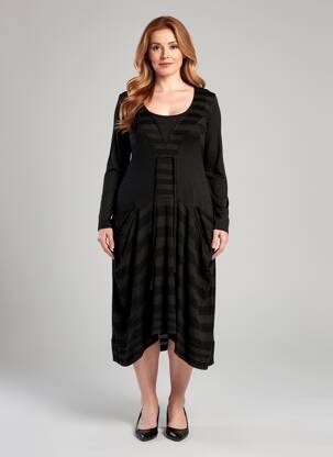 Robe longue manches longues manches longues gris LAUREN VIDAL femme