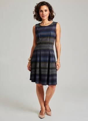 Robe mi-longue sans manche sans manche bleu FILLE A SUIVRE femme