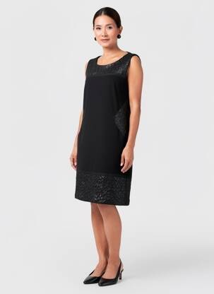 Robe mi-longue sans manche sans manche noir PAUL BRIAL femme