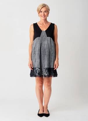 Robe courte sans manche sans manche gris TELMAIL femme
