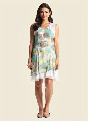 Robe courte sans manche sans manche blanc DOUBLE JEU femme