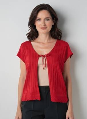 Gilet manches courtes coupe cintrée rouge TELMAIL femme