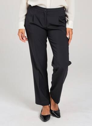 Pantalon droit stretch taille normale noir ANDAMIO femme