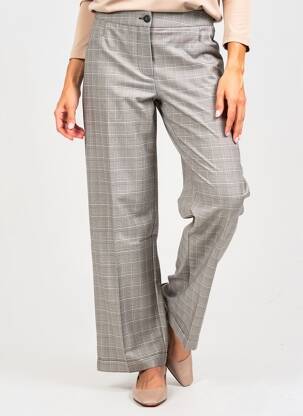 Pantalon droit fermeture zippée sous rabat boutonné taille normale gris LA FIANCEE DU PIRATE femme