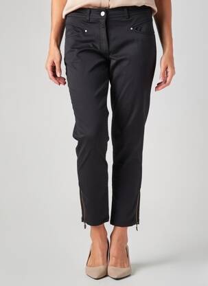 Pantalon 7/8 stretch taille normale noir PAUL BRIAL femme