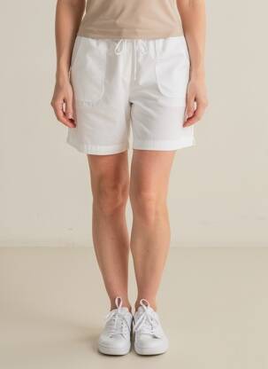 Bermuda taille élastique taille normale blanc SOYACONCEPT femme