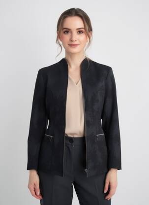 Veste chic poches noir PAUL BRIAL femme