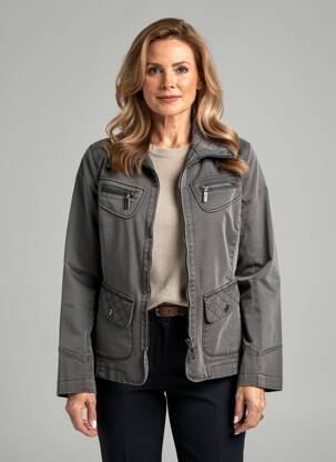 Veste casual poches gris JOCAVI femme