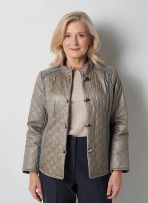 Doudoune manches longues sans capuche gris CLAUDE DE SAIVRE femme