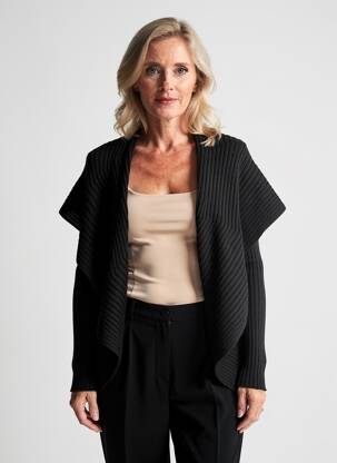 Gilet manches longues stretch noir KATMAI femme