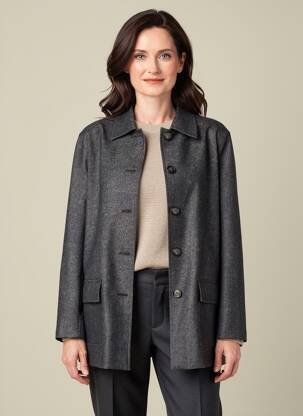 Veste casual coupe droite gris FEDORA femme