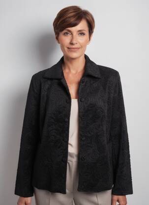 Veste casual coupe droite noir PRUNELLE femme