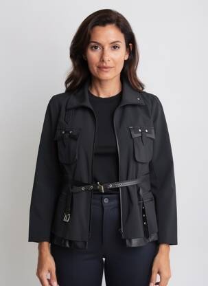 Veste casual coupe cintrée noir INFINITIF femme