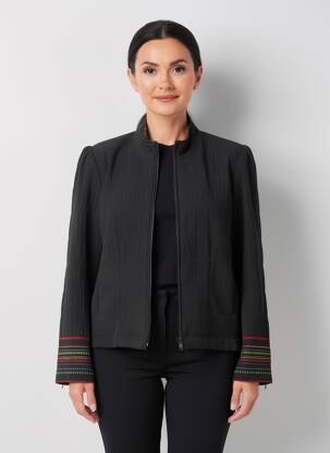 Veste casual poches noir PAUL BRIAL femme