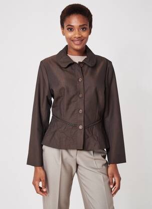 Veste chic poches marron MAE MAHE femme