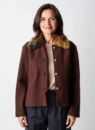 Veste casual poches marron KATMAI femme