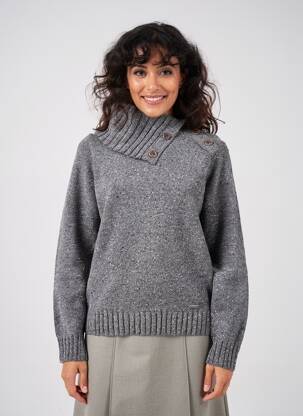 Pull tissage chiné manches longues gris ARMOR LUX femme