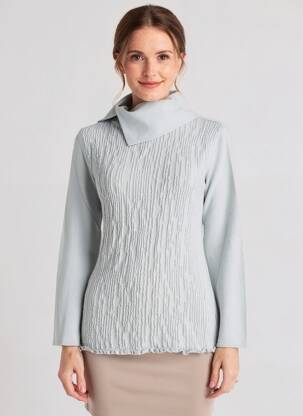 Pull coupe cintrée manches longues gris UGO LUCCA femme