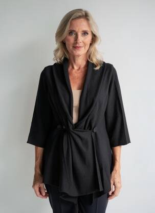 Veste casual coupe cintrée noir SOLOLA femme