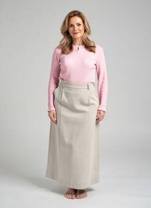 Pull stretch manches longues rose FINETTE femme