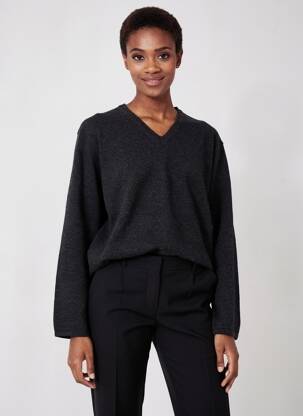 Pull tissage chiné manches longues gris ARMOR LUX femme