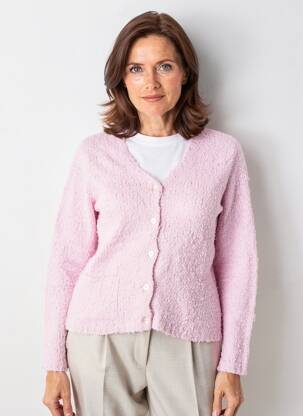 Gilet manches longues coupe cintrée rose KATMAI femme