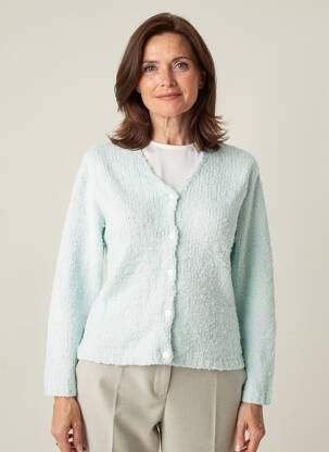 Gilet manches longues coupe cintrée bleu KATMAI femme