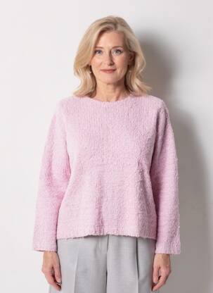 Pull coupe cintrée manches longues rose KATMAI femme