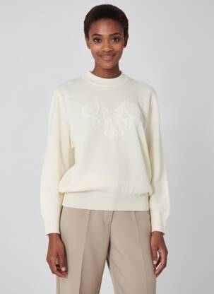 Pull stretch manches longues beige MONTAGUT femme
