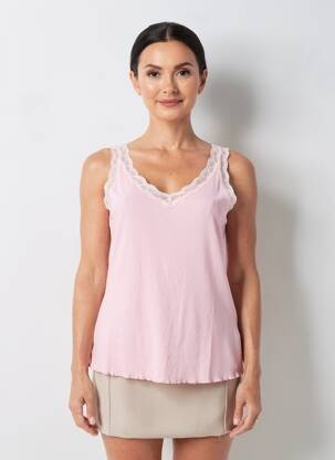 Top stretch sans manche rose SOYACONCEPT femme