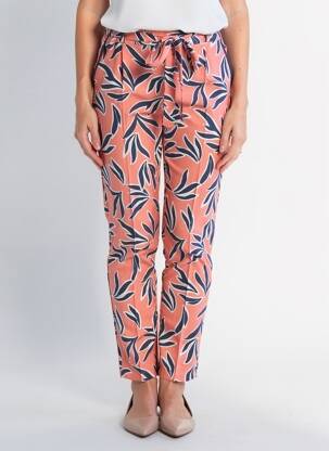 Pantalon slim taille élastique taille normale rose ÉTYMOLOGIE femme