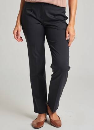 Pantalon slim taille haute taille haute noir ANNA MONTANA femme
