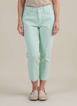 Pantalon 7/8 stretch taille normale vert ANNA MONTANA femme